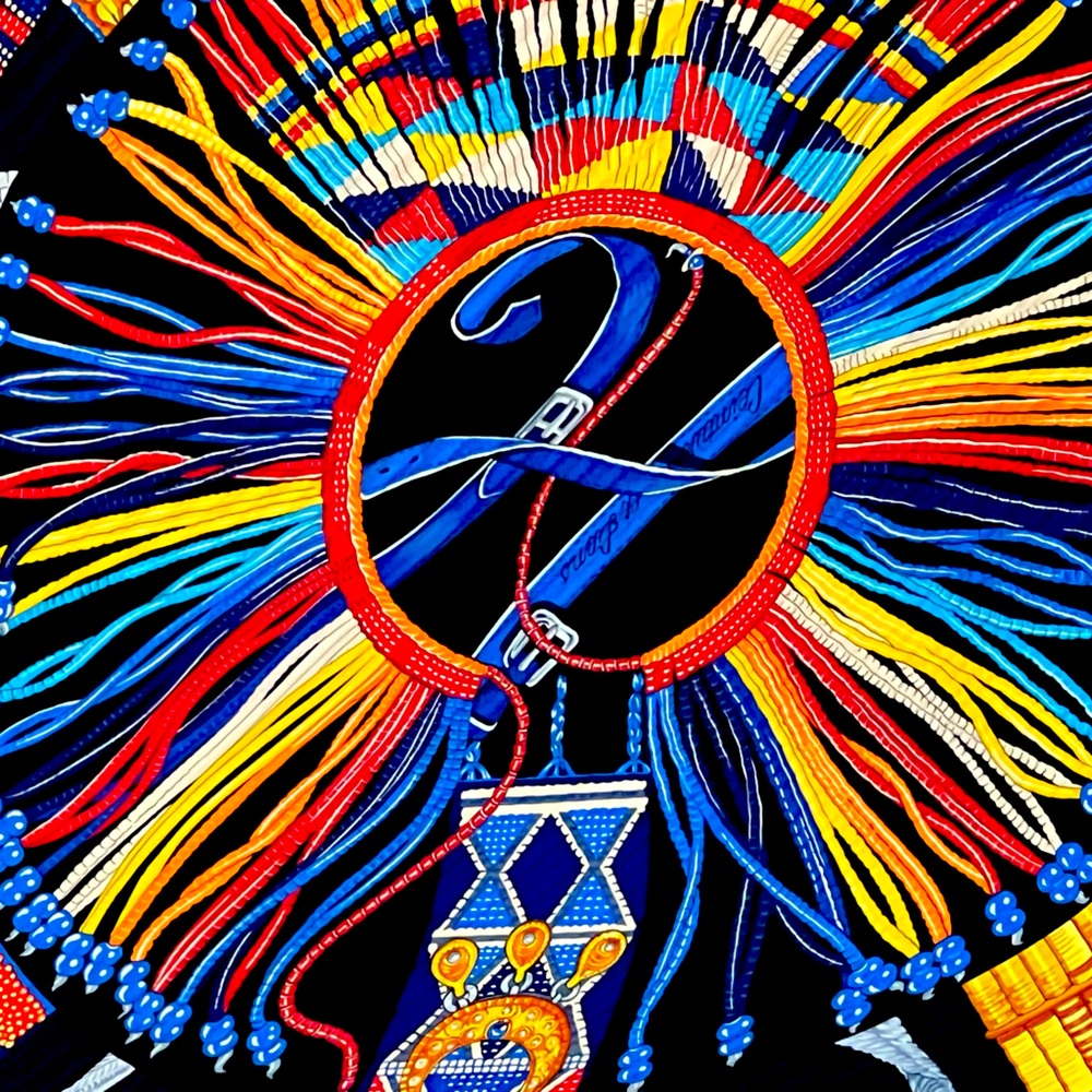Hermes - authentic silk Ceintures et Liens shawl scarf. Never worn! Stunning! - Picture 3 of 13